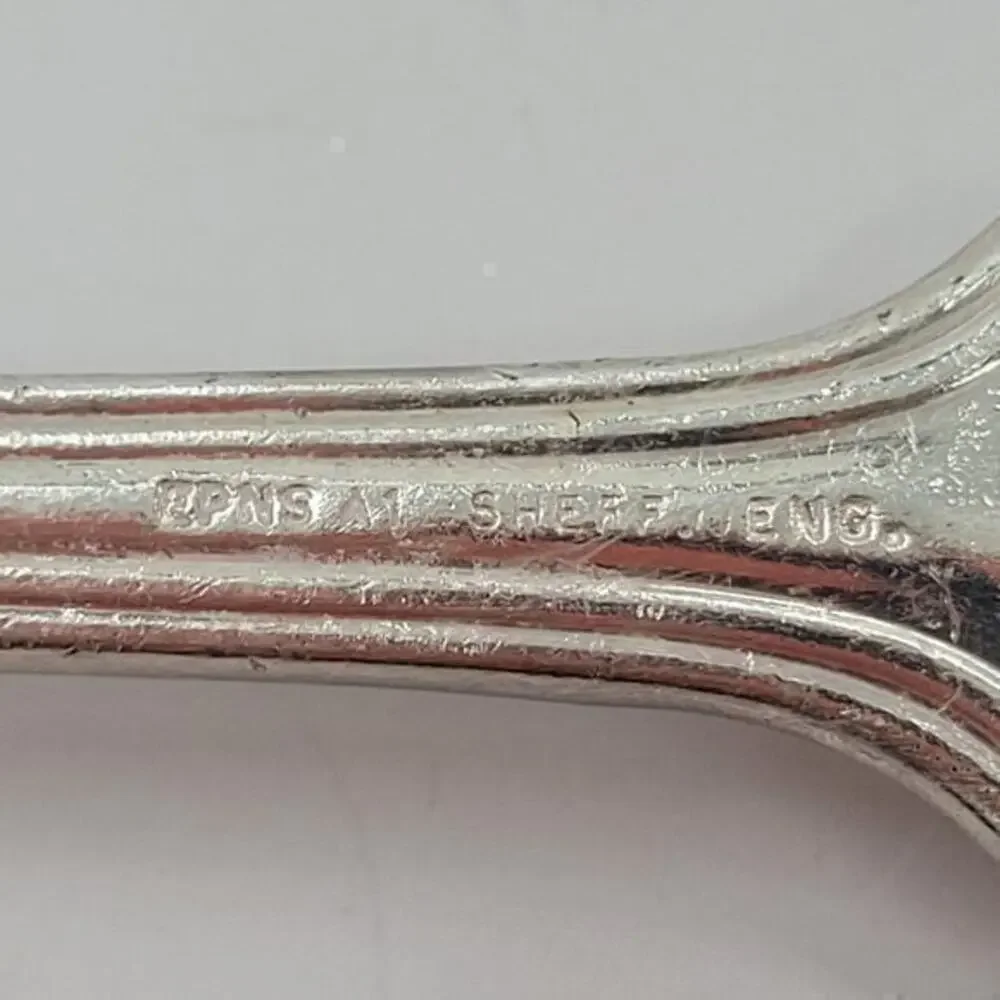 Sheffield England Antique Silver Plate Fiddle Thread and Shell set 6 Dinner Fork